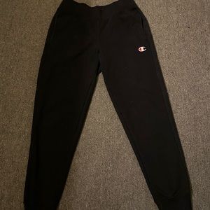 Black reverse weave champion sweatpants
